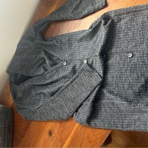 Connected Apparel Black and Gray Blazer